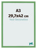 Bilderrahmen 29 7x42 cm A3 Grun MDF Bologna Vorne Messe | Yourdecoration.at
