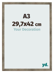 Bilderrahmen 29 7x42 cm A3 Metall Vintage MDF Bologna Vorne Messe | Yourdecoration.at