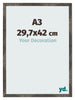 Bilderrahmen 29 7x42 cm A3 Oxidiertes Metall MDF Bologna Vorne Messe | Yourdecoration.at