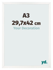 Bilderrahmen 29 7x42 cm A3 Weiss Hochglanz MDF Bologna Vorne Messe | Yourdecoration.at