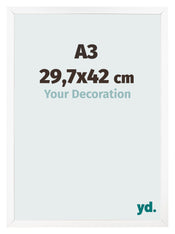 Bilderrahmen 29 7x42 cm A3 Weiss Matt MDF Bologna Vorne Messe | Yourdecoration.at