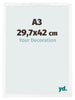 Bilderrahmen 29 7x42 cm A3 Weiss Matt MDF Bologna Vorne Messe | Yourdecoration.at