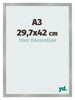 Bilderrahmen 29 7x42cm A3 Aluminium Gebürstet MDF Bologna Vorne Messe | Yourdecoration.at