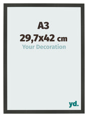 Bilderrahmen 29 7x42cm A3 Antrazit MDF Bologna Vorne Messe | Yourdecoration.at