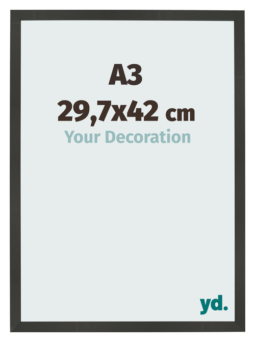 Bilderrahmen 29 7x42cm A3 Antrazit MDF Bologna Vorne Messe | Yourdecoration.at