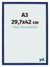 Bilderrahmen 29 7x42cm A3 Dunkelblau Gewischt MDF Bologna Vorne Messe | Yourdecoration.at