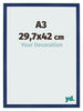 Bilderrahmen 29 7x42cm A3 Dunkelblau Gewischt MDF Bologna Vorne Messe | Yourdecoration.at