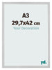 Bilderrahmen 29 7x42cm A3 Edelstahl MDF Bologna Vorne Messe | Yourdecoration.at