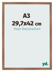 Bilderrahmen 29 7x42cm A3 Kupfer Dekor MDF Bologna Vorne Messe | Yourdecoration.at
