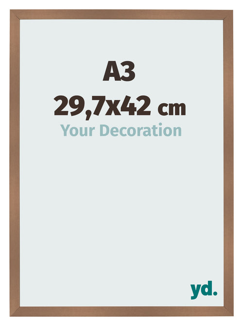 Bilderrahmen 29 7x42cm A3 Kupfer Dekor MDF Bologna Vorne Messe | Yourdecoration.at