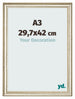 Bilderrahmen 29 7x42cm A3 Metallglanz MDF Lazio Vorne Messe | Yourdecoration.at