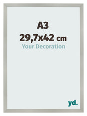 Bilderrahmen 29 7x42cm A3 Silber Matt MDF Bologna Vorne Messe | Yourdecoration.at