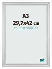 Bilderrahmen 29 7x42cm A3 Silber Matt MDF Lazio Vorne Messe | Yourdecoration.at
