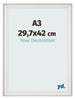 Bilderrahmen 29 7x42cm A3 Weiss Gewischt MDF Lazio Vorne Messe | Yourdecoration.at