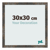 Bilderrahmen 30x30 cm Oxidiertes Metall MDF Bologna Vorne Messe | Yourdecoration.at
