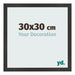 Bilderrahmen 30x30 cm Schwarz Matt MDF Bologna Vorne Messe | Yourdecoration.at