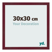 Bilderrahmen 30x30 cm Weinrot Gewischt MDF Bologna Vorne Messe | Yourdecoration.at