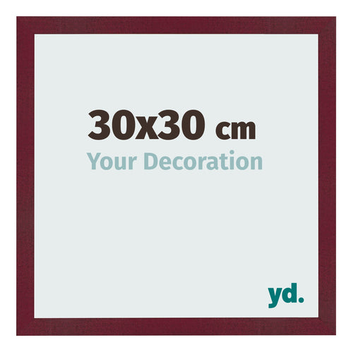 Bilderrahmen 30x30 cm Weinrot Gewischt MDF Bologna Vorne Messe | Yourdecoration.at