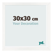 Bilderrahmen 30x30 cm Weiss Hochglanz MDF Bologna Vorne Messe | Yourdecoration.at