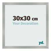 Bilderrahmen 30x30cm Aluminium Gebürstet MDF Bologna Vorne Messe | Yourdecoration.at