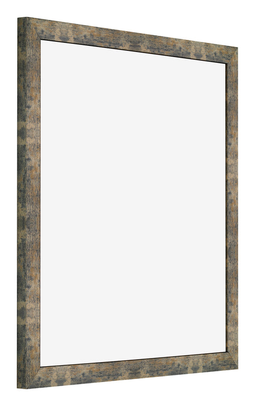 Bilderrahmen 30x30cm Blau Gold Meliert MDF Bologna Vorne Schrag | Yourdecoration.at