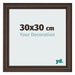Bilderrahmen 30x30cm Eiche Dunkel MDF Lazio Vorne Messe | Yourdecoration.at