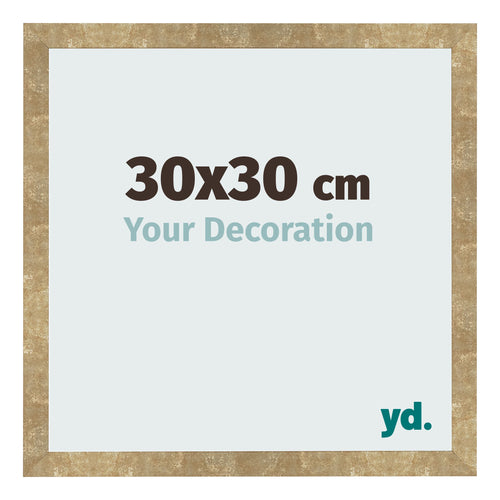 Bilderrahmen 30x30cm Gold Antik MDF Bologna Vorne Messe | Yourdecoration.at