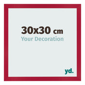 Bilderrahmen 30x30cm Rot MDF Bologna Vorne Messe | Yourdecoration.at