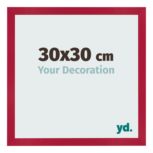 Bilderrahmen 30x30cm Rot MDF Bologna Vorne Messe | Yourdecoration.at