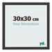 Bilderrahmen 30x30cm Schwarz Gemasert MDF Bologna Vorne Messe | Yourdecoration.at