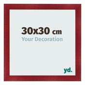 Bilderrahmen 30x30cm Weinrot Gewischt MDF Pisa Vorne Messe | Yourdecoration.at