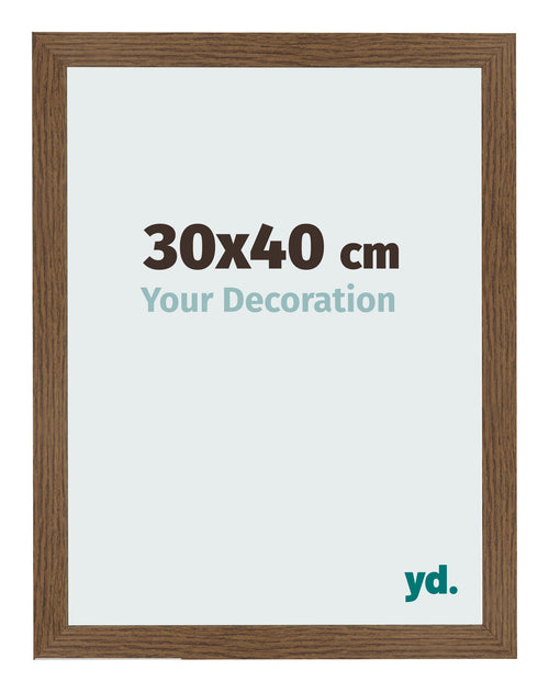 Bilderrahmen 30x40 cm Eiche Rustikal MDF Bologna Vorne Messe | Yourdecoration.at