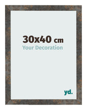 Bilderrahmen 30x40 cm Oxidiertes Metall MDF Bologna Vorne Messe | Yourdecoration.at