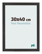 Bilderrahmen 30x40 cm Schwarz Matt MDF Bologna Vorne Messe | Yourdecoration.at