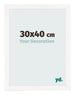 Bilderrahmen 30x40 cm Weiss Hochglanz MDF Bologna Vorne Messe | Yourdecoration.at