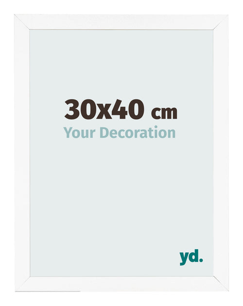 Bilderrahmen 30x40 cm Weiss Matt MDF Bologna Vorne Messe | Yourdecoration.at