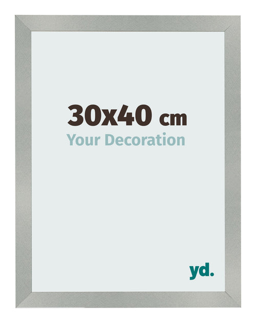 Bilderrahmen 30x40cm Aluminium Gebürstet MDF Bologna Vorne Messe | Yourdecoration.at