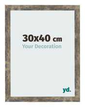 Bilderrahmen 30x40cm Blau Gold Meliert MDF Bologna Vorne Messe | Yourdecoration.at