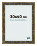 Bilderrahmen 30x40cm Blau Gold Meliert MDF Pisa Vorne Messe | Yourdecoration.at