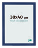 Bilderrahmen 30x40cm Dunkelblau Gewischt MDF Bologna Vorne Messe | Yourdecoration.at