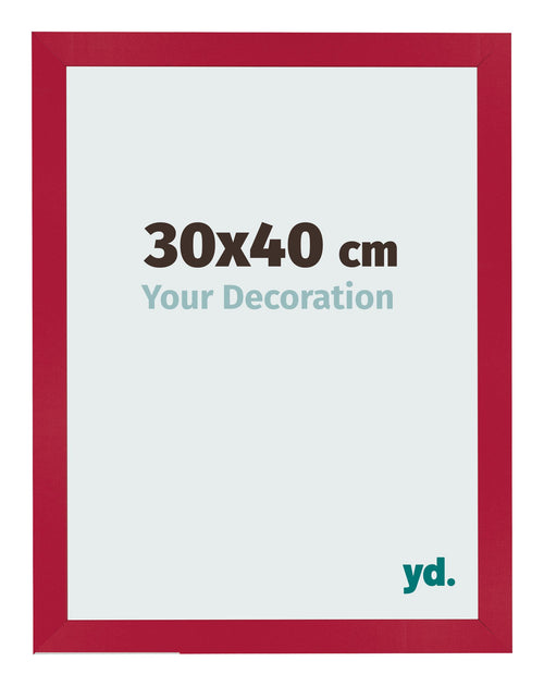 Bilderrahmen 30x40cm Rot MDF Bologna Vorne Messe | Yourdecoration.at