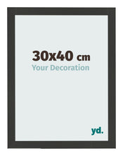Bilderrahmen 30x40cm Schwarz Gemasert MDF Bologna Vorne Messe | Yourdecoration.at