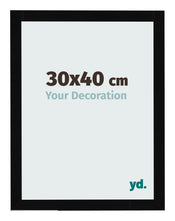 Bilderrahmen 30x40cm Schwarz Hochglanz MDF Bologna Vorne Messe | Yourdecoration.at
