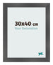Bilderrahmen 30x40cm Schwarz Silber Poliert MDF Pisa Vorne Messe | Yourdecoration.at
