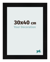Bilderrahmen 30x40cm Schwarz Silber Poliert MDF Pisa Vorne Messe | Yourdecoration.at