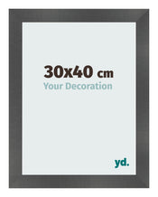 Bilderrahmen 30x40cm Schwarz Silber Poliert MDF Pisa Vorne Messe | Yourdecoration.at
