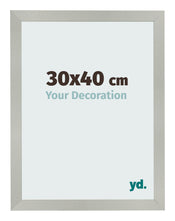 Bilderrahmen 30x40cm Silber Matt MDF Bologna Vorne Messe | Yourdecoration.at