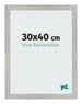 Bilderrahmen 30x40cm Silber Matt MDF Bologna Vorne Messe | Yourdecoration.at
