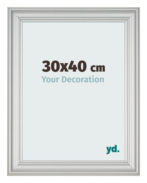 Bilderrahmen 30x40cm Silber Matt MDF Lazio Vorne Messe | Yourdecoration.at