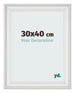 Bilderrahmen 30x40cm Weiss Gewischt MDF Lazio Vorne Messe | Yourdecoration.at